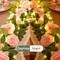 2 Pcs Flower Garland with 19.6 Ft Lights, 13.2 Ft Pink Floral Garland (Pink With Lights)